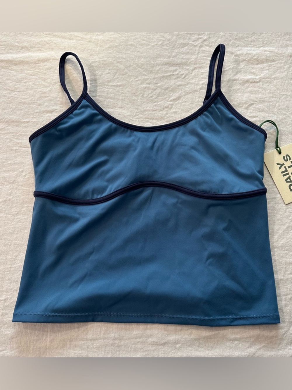 Daily Drills Go Stretch Tank Cabana and Navy